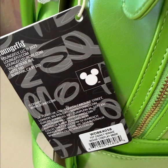 Loungefly Disney Minnie Mouse Classic series Emerald  Iridescent BP New! - Picture 11 of 13